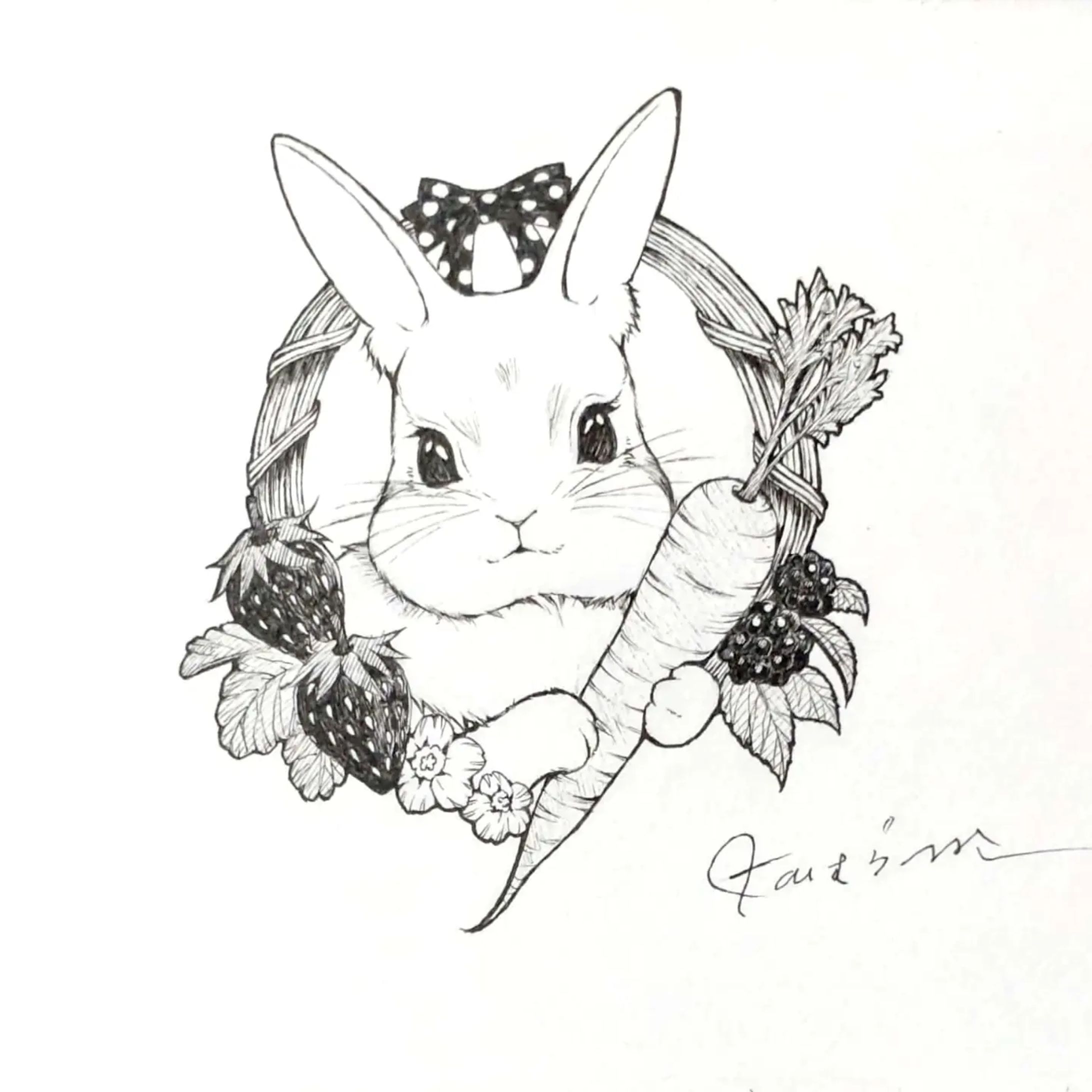 うさぎちゃんは人参と苺がお好き-1