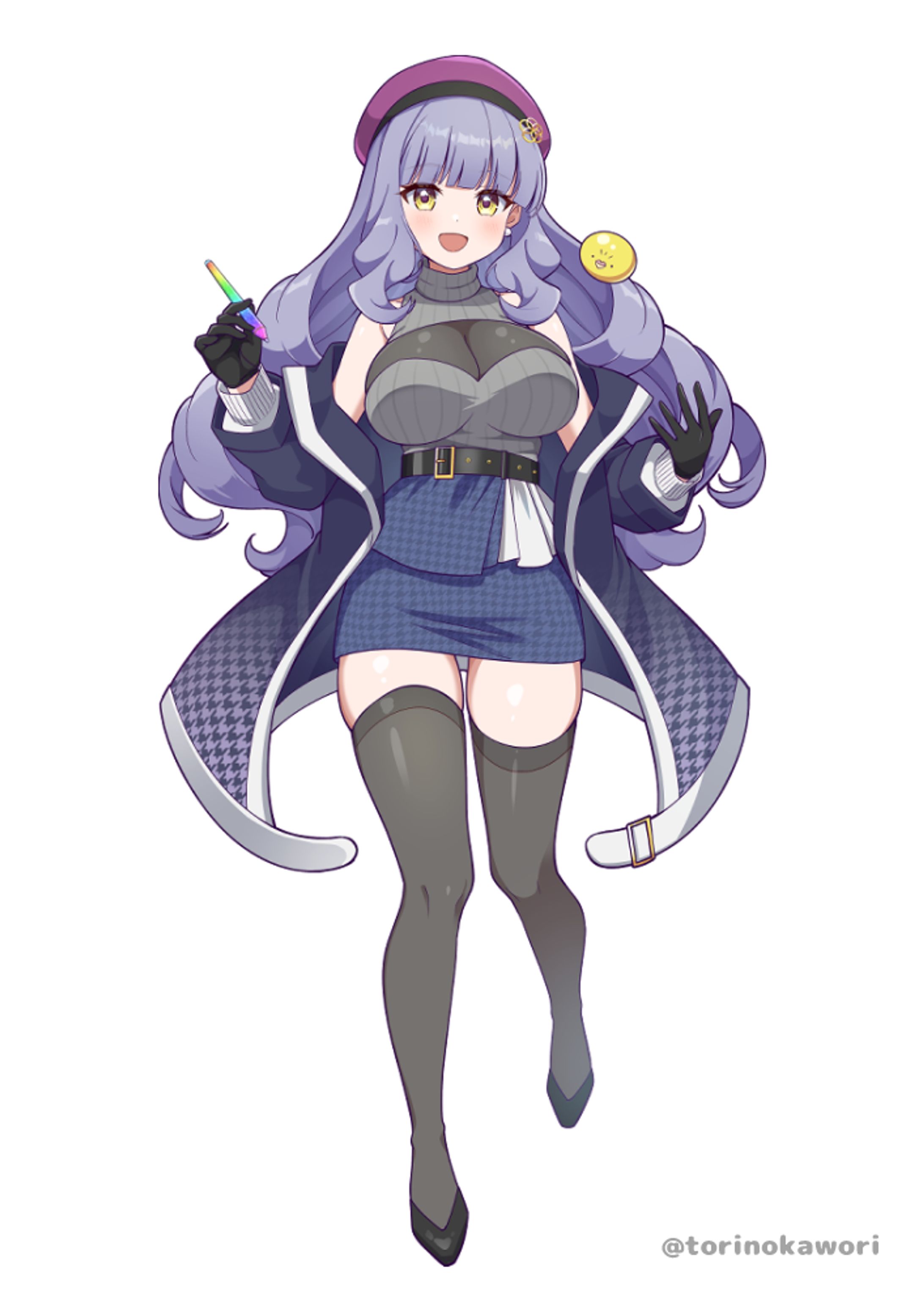 VTuber「鳥乃カヲリ」キービジュアルイラスト-1