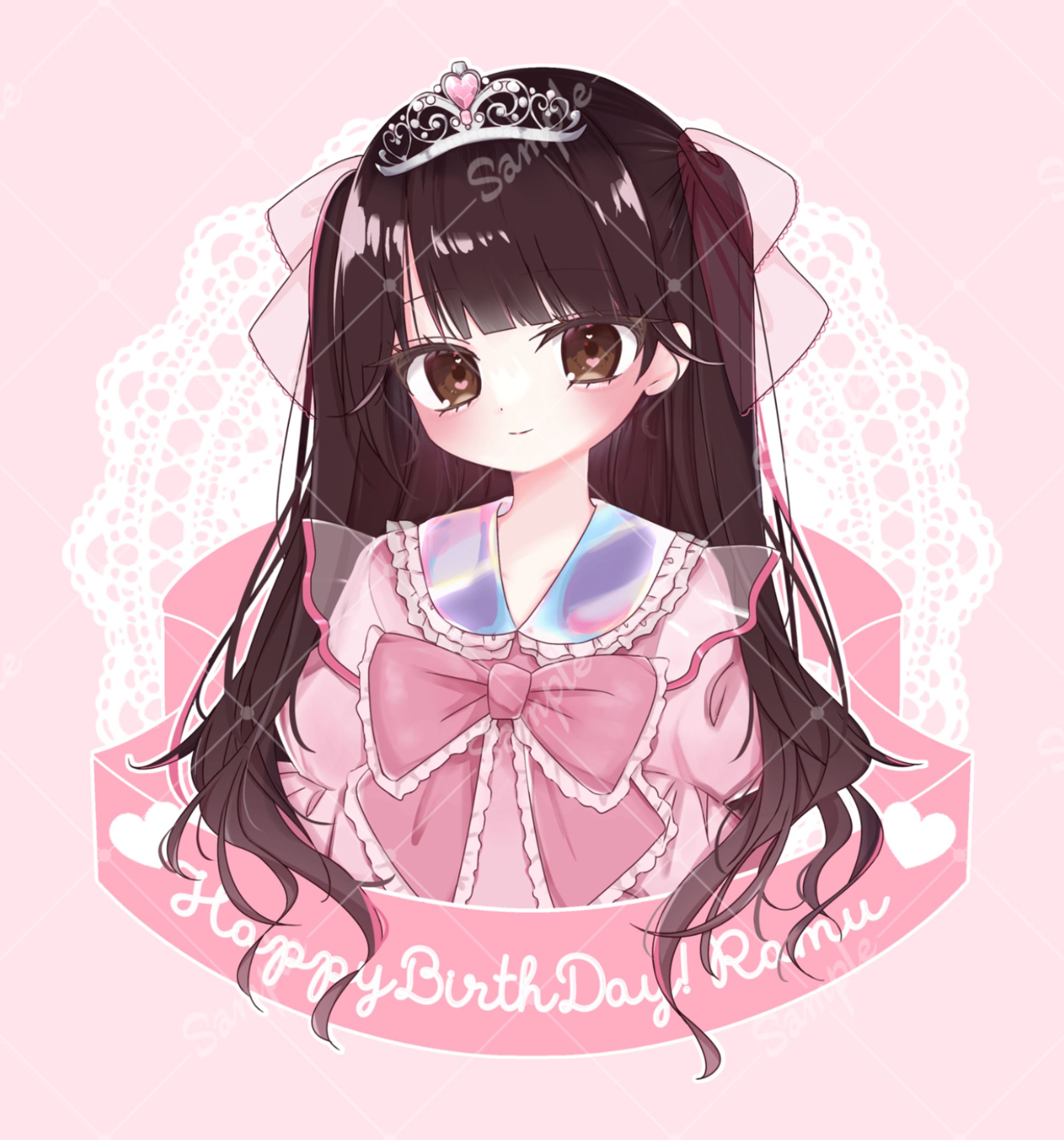 2023 愛渚叶らむ生誕祭　Tシャツイラスト-1