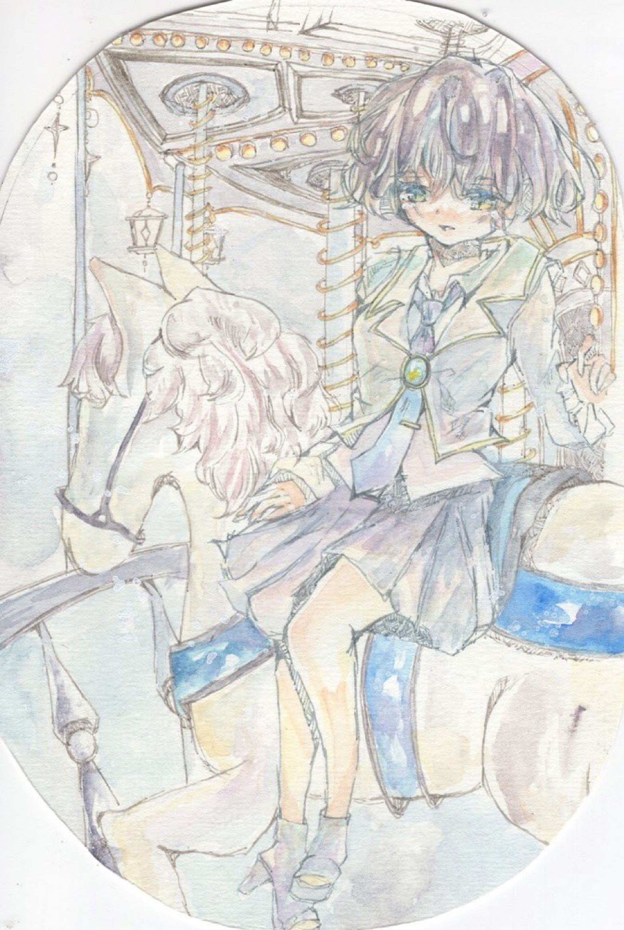 【水彩イラスト】カルーテルの模倣-1