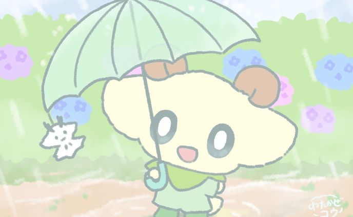 6月のわたかぜくん☔
#わたかぜっこ
#イラスト #オリジナルキャラクター
#マスコットキャラクター