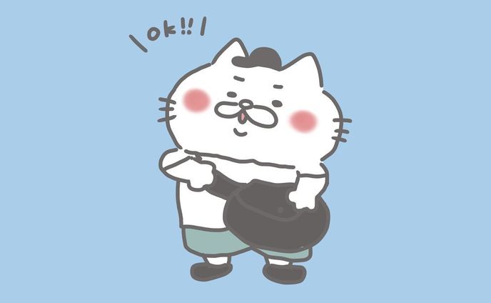 鞄パンパンねこ