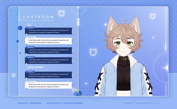 Ryomablueberry | Overlay and chat widget