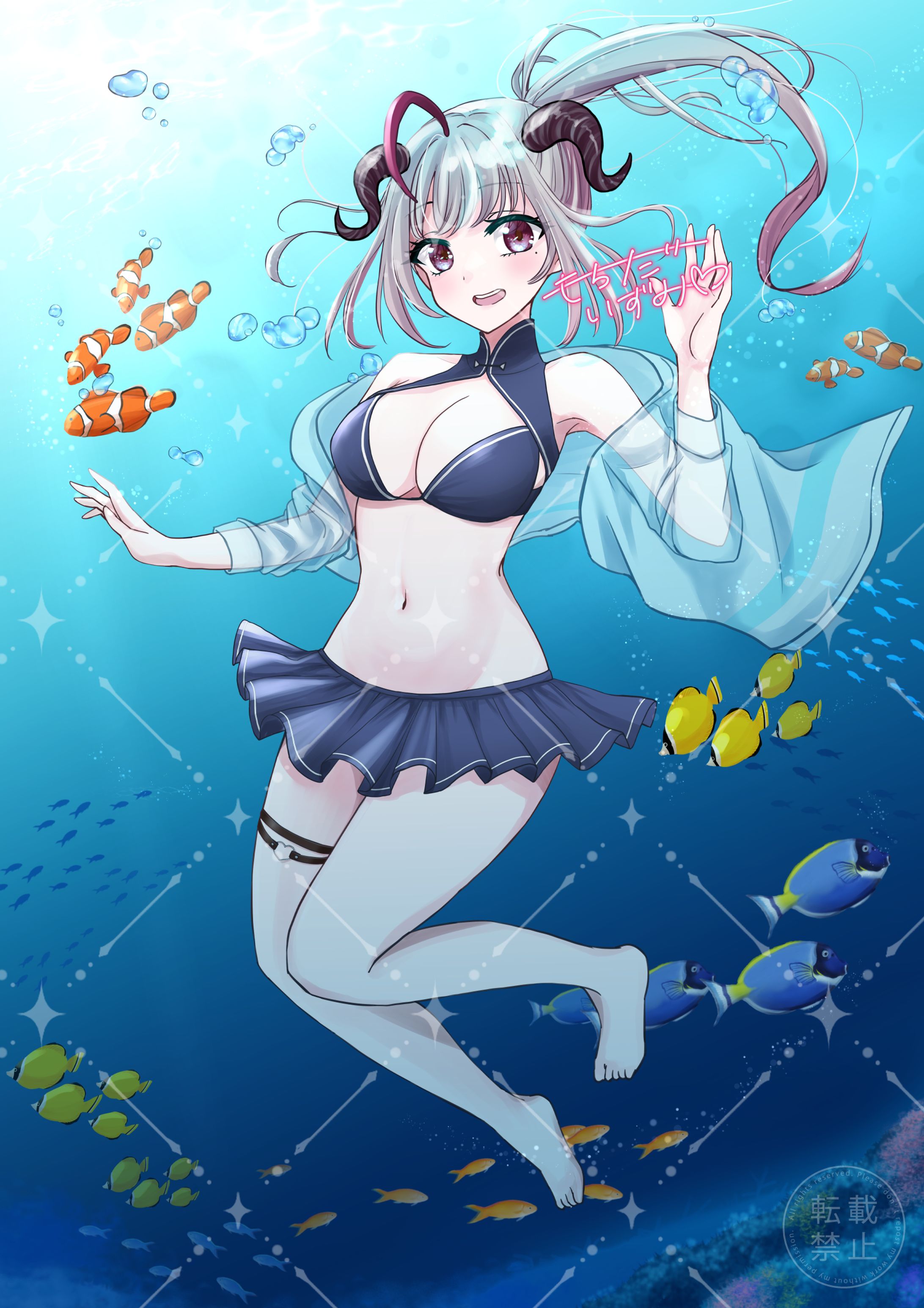 定時なゆ水着イラスト-1