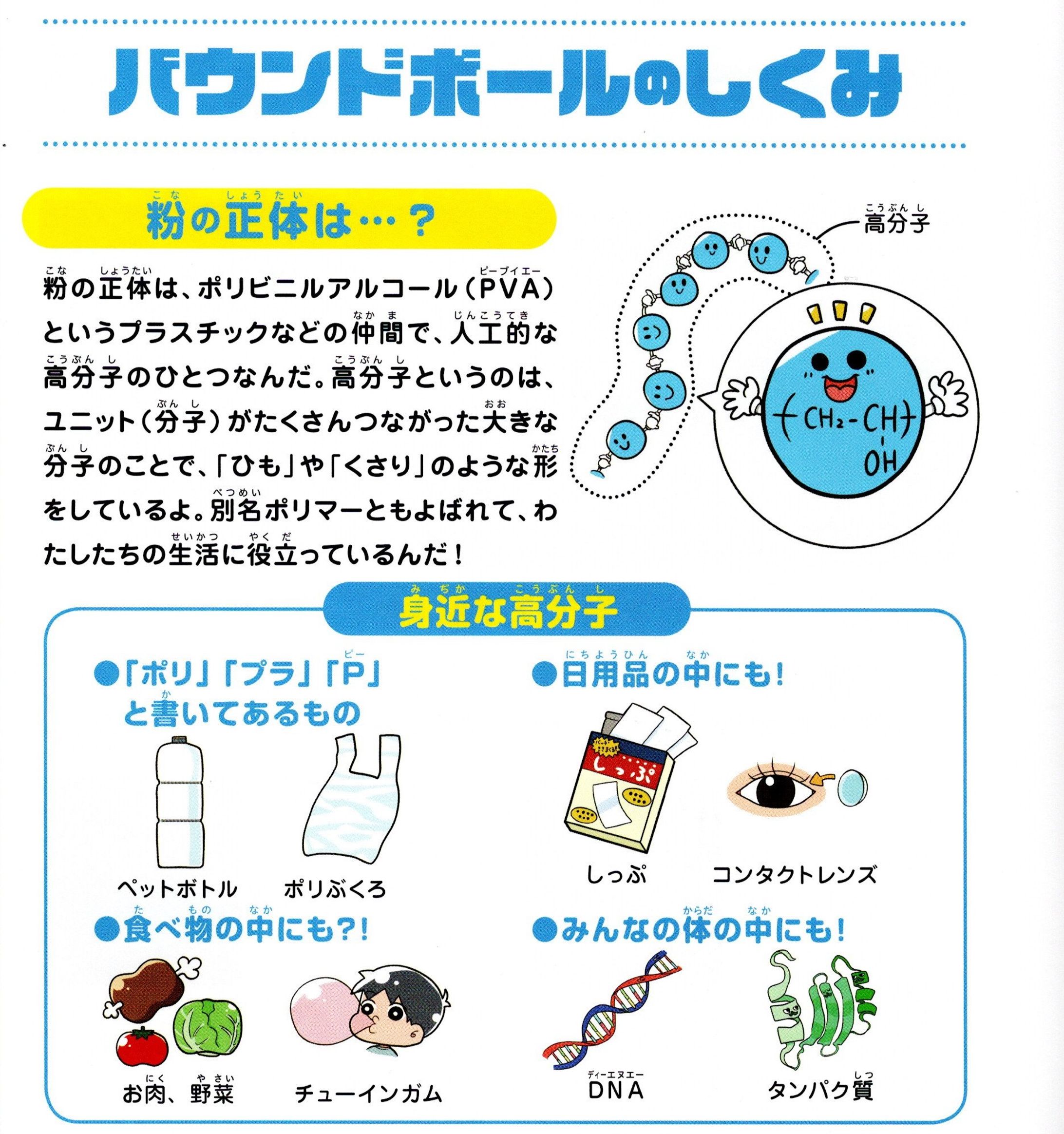 【ご依頼】宝島社様　「はねる！光る！バウンドボールキット　はじめての科学実験」　小冊子内カットイラスト(2018年)-1