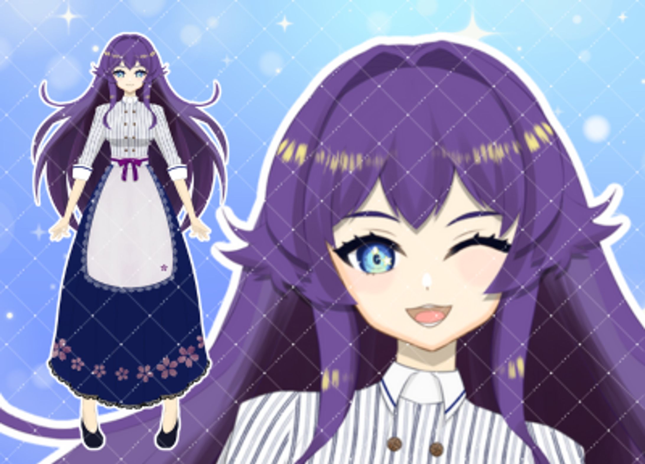 カフェ店員風女の子Live2Dモデル-1