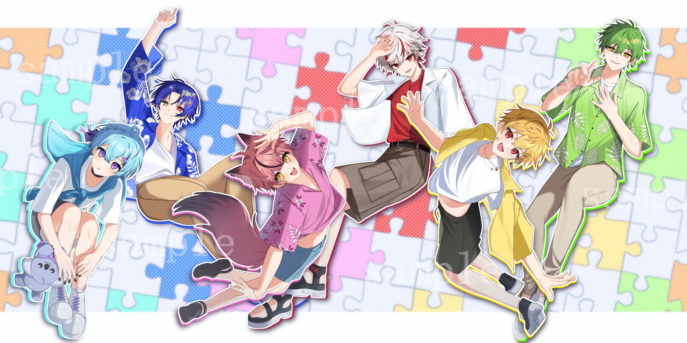 【Piece Palette様】歌ってみた「アスノヨゾラ哨戒班」イラスト担当-1