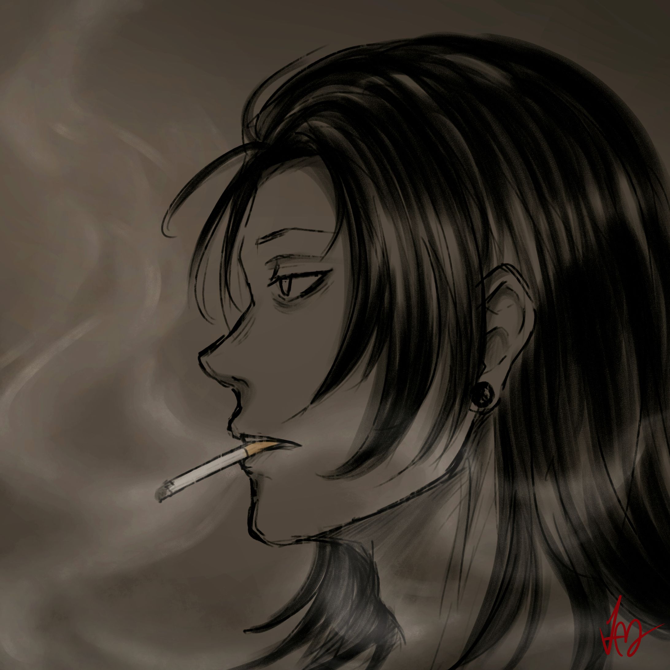 Artwork - Headshot, sketch-1