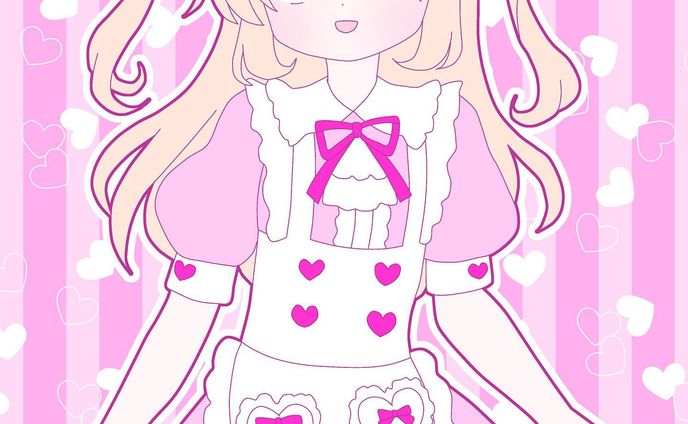 ピンクのメイドさん💕
#イラスト　#お絵描き　#オリジナル　#オリジナルイラスト　#デジタルイラスト　#illust #illustration #メイド　#メイド服　#フリル　#エプロン　#ピンク　#女の子　#女の子イラスト　#ハート