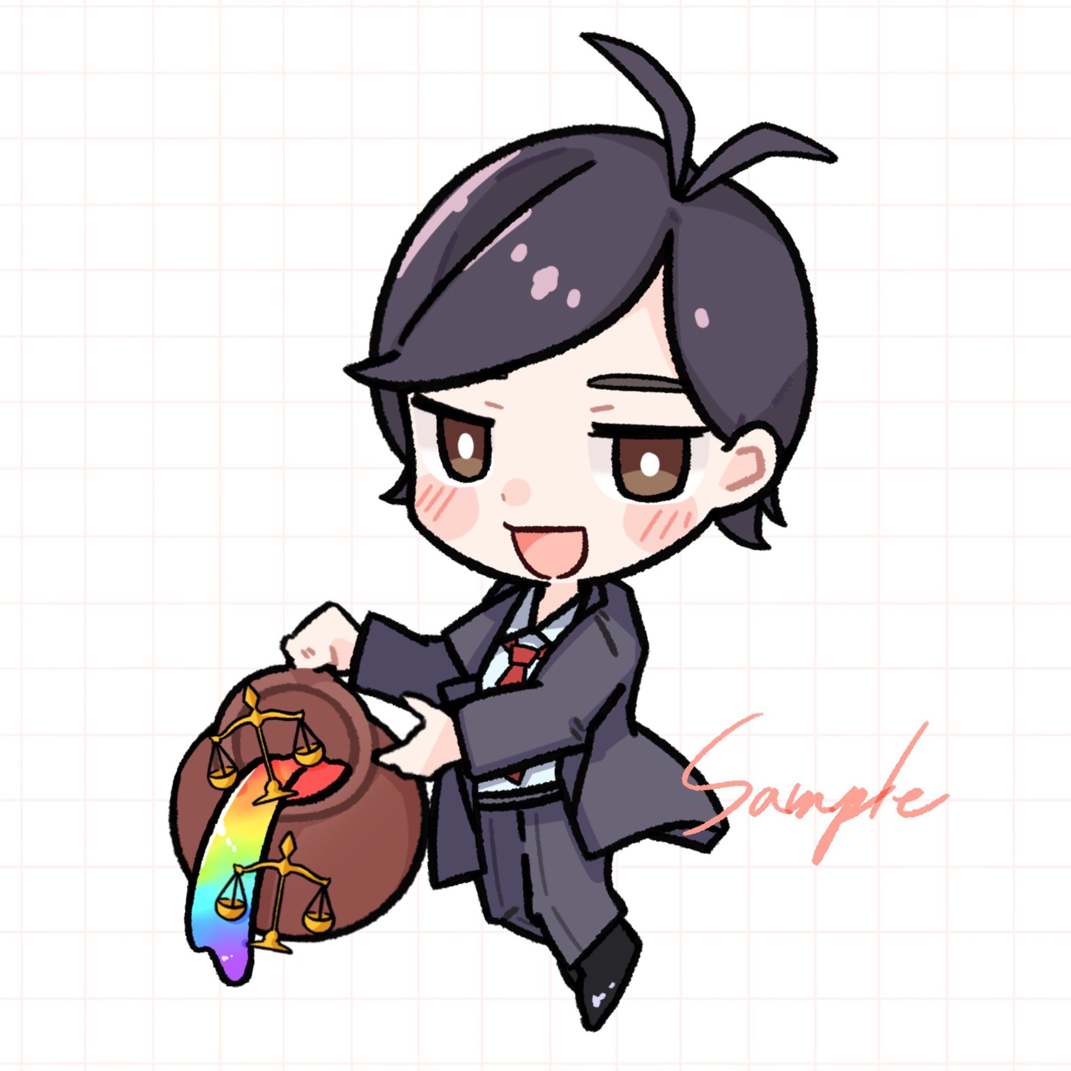 【ご依頼SDいらすと】弁護士VTuberながのりょうさん-1