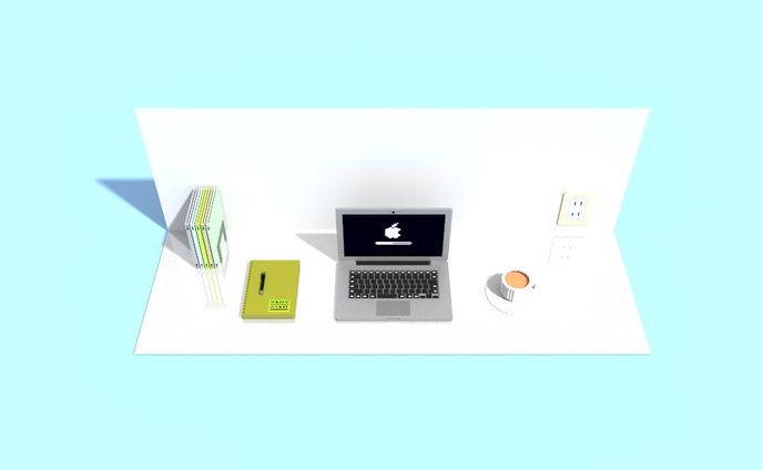 Voxel Art『My work desk』