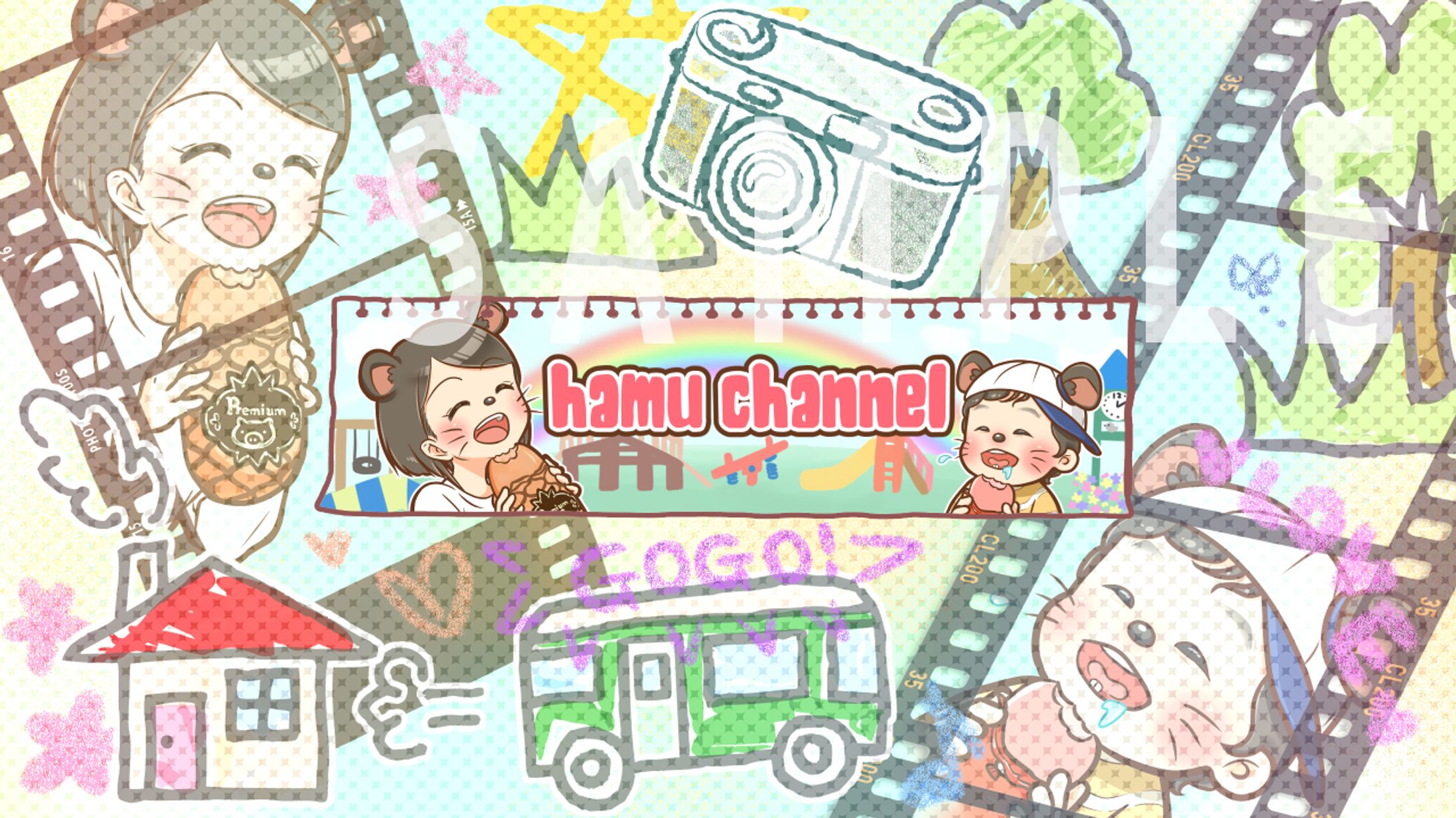 hamuchannel様チャンネルアート・似顔絵-1