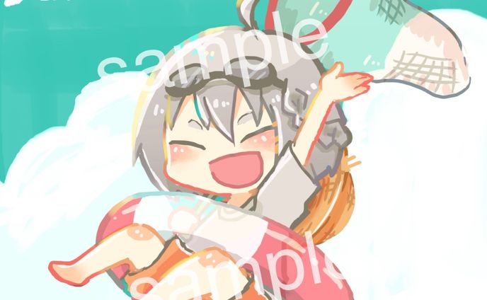 鷲村さん、夏イラスト