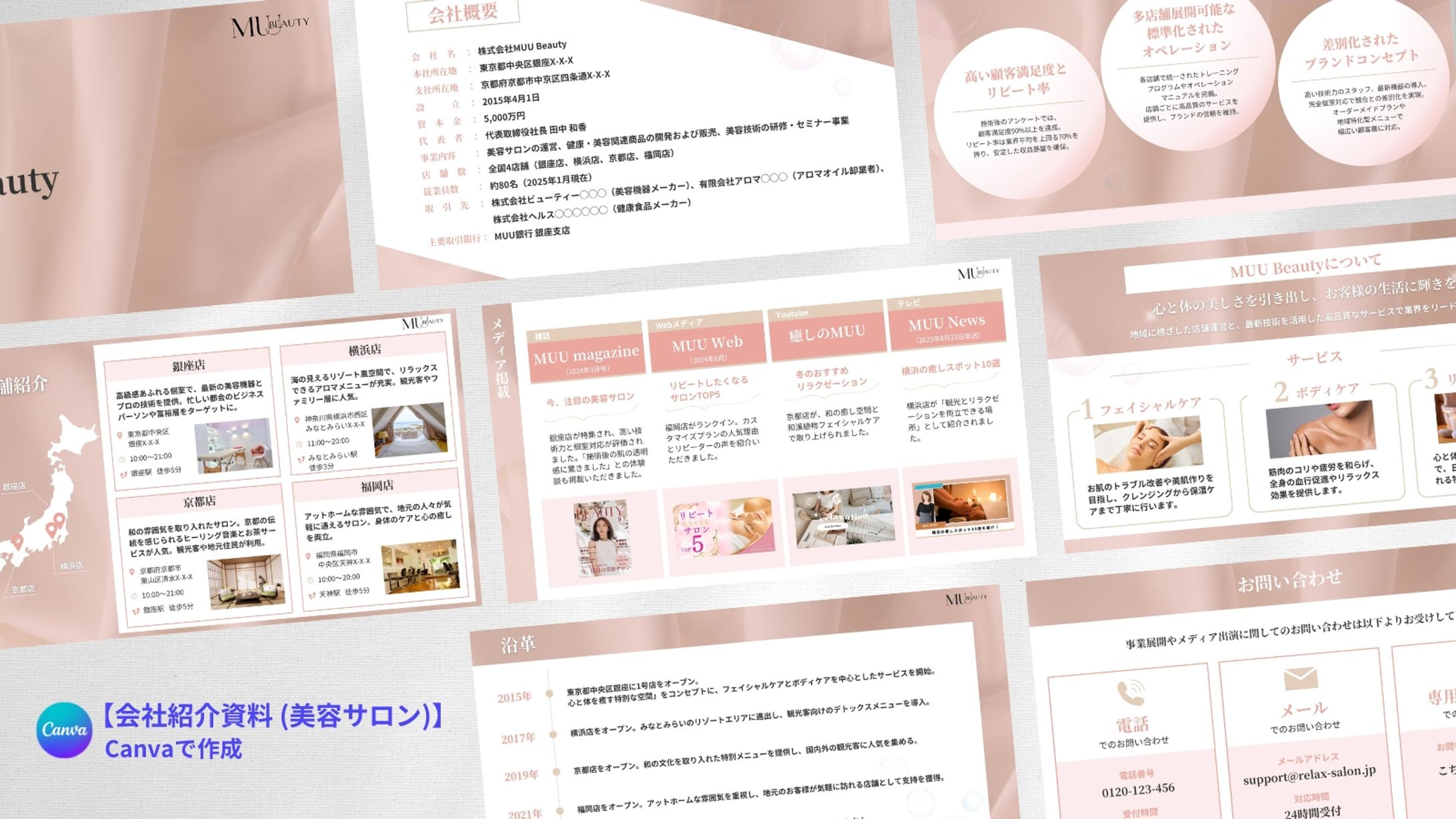 会社紹介資料 (美容サロン)　スライド資料-1