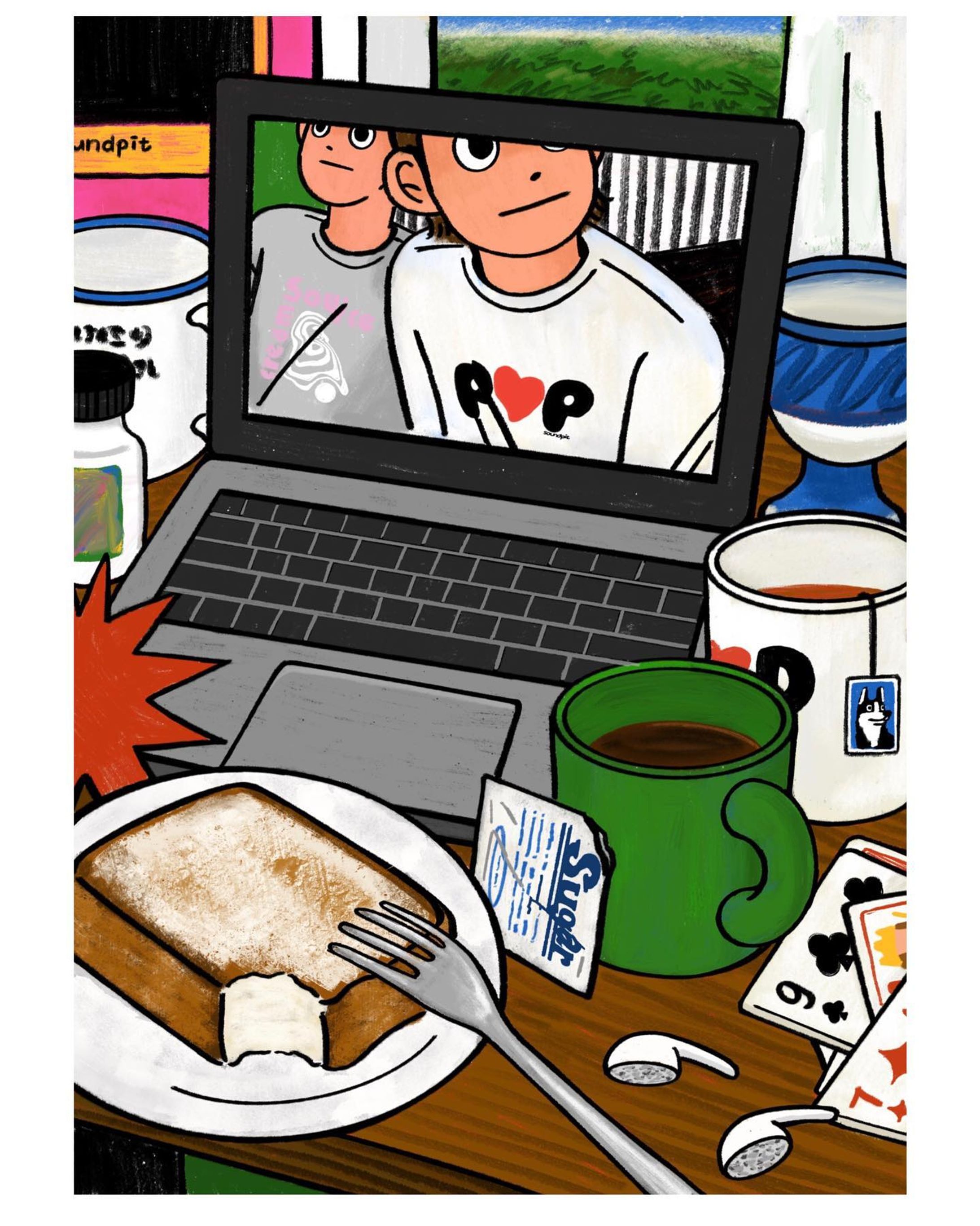 @soundpit2022 
💻🍞🥛🎧💥

#illustrate #illustration #art #イラスト#paint #procreate #artwork #illust #fashion #drawing#일러스트 #드로잉 #그림스타그램 #插图-1