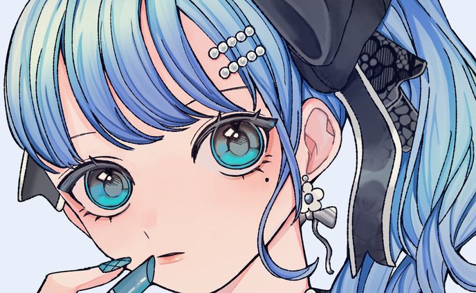 黒リボンガール