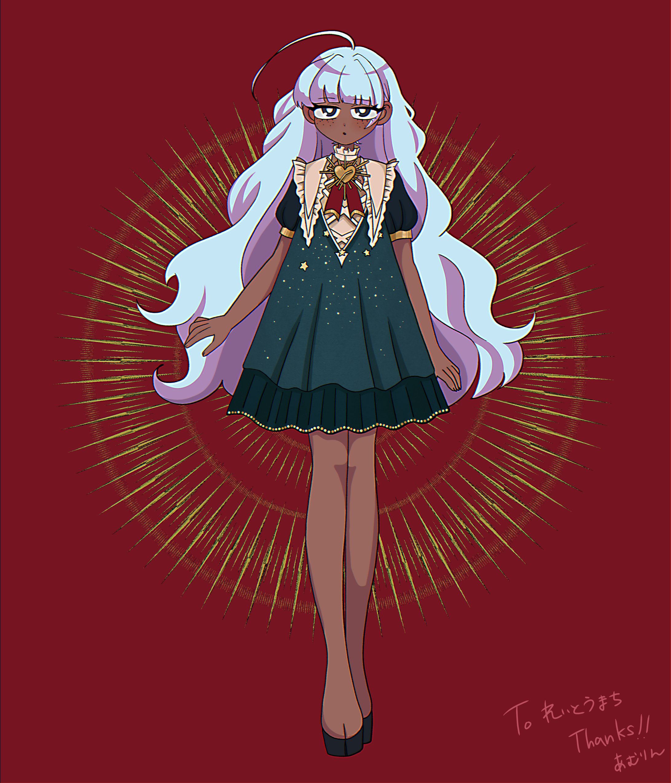 オリジナルキャラクターの全身イラスト-1