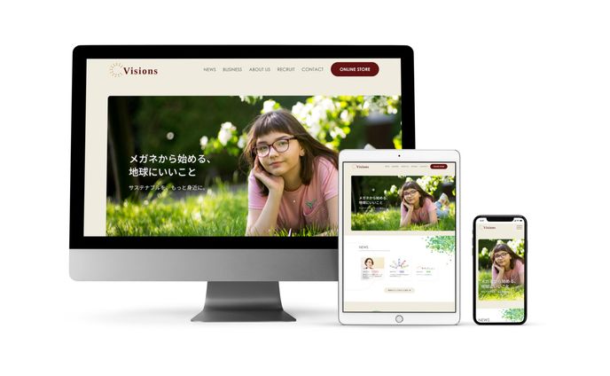 【スクール課題】メガネブランド運営会社のコーポレートサイト