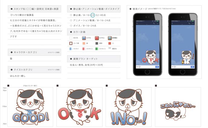 【LINEスタンプ】複数作成例