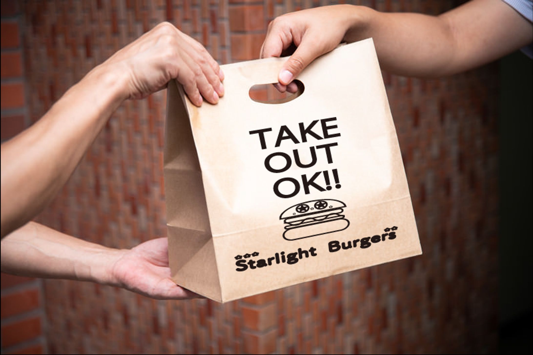 Starlight Burgers　ロゴ・ 紙袋-1