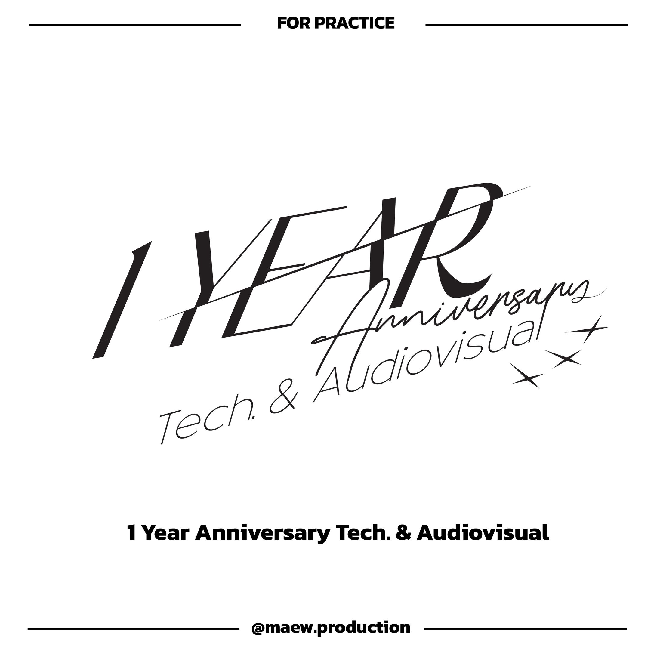 1 Year Anniversary Tech. & Audiovisual | ✦ Typography ✦-1