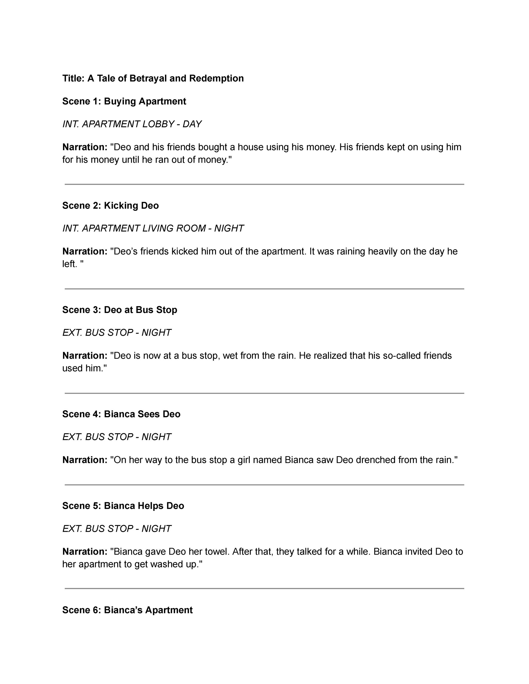 Storyboard and Script Project-1