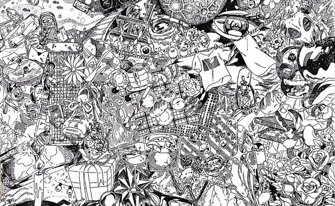 ボールペン画A4サイズ