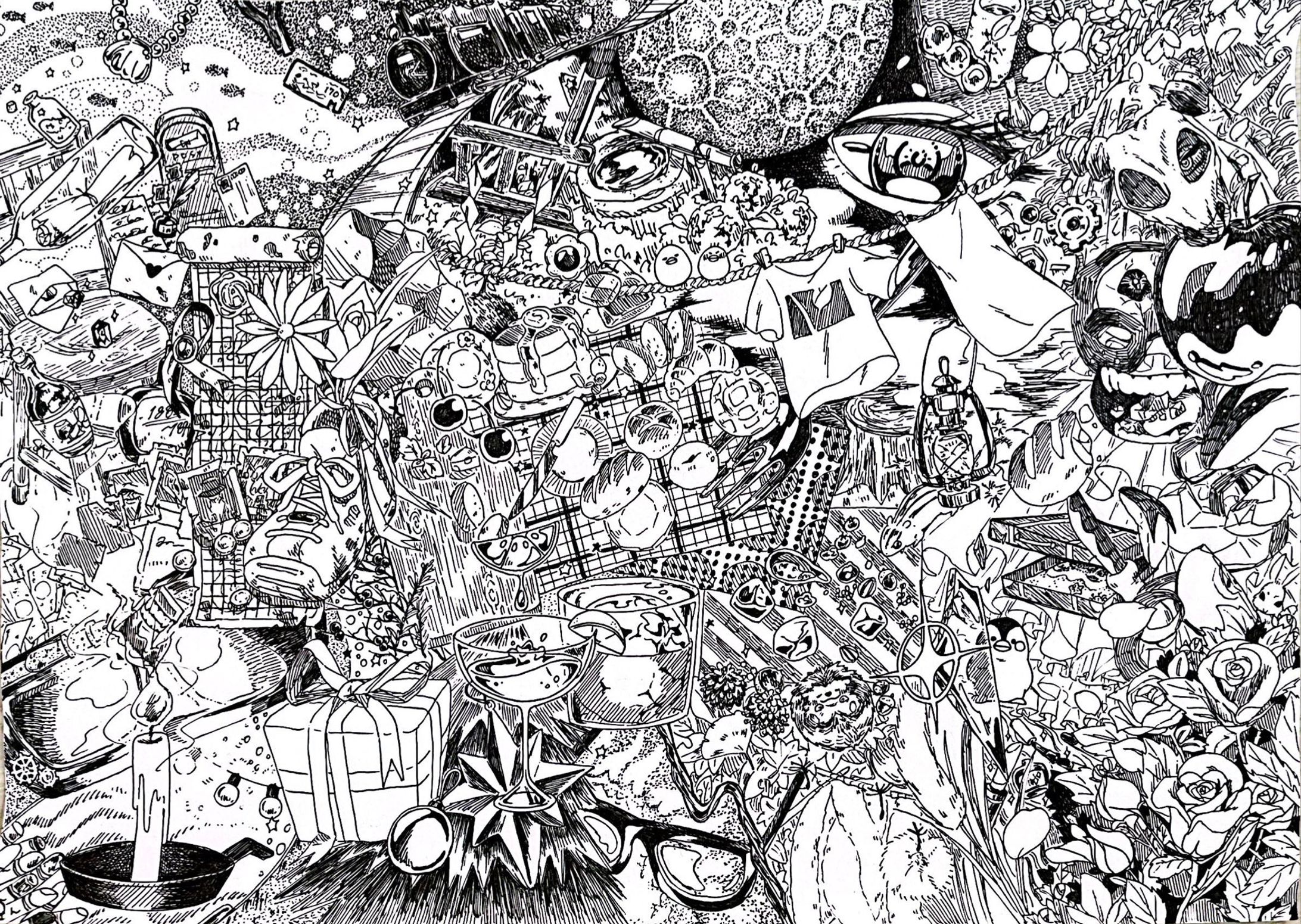 ボールペン画A4サイズ-1