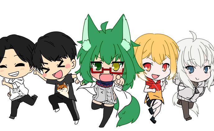 デフォルメ集合イラスト