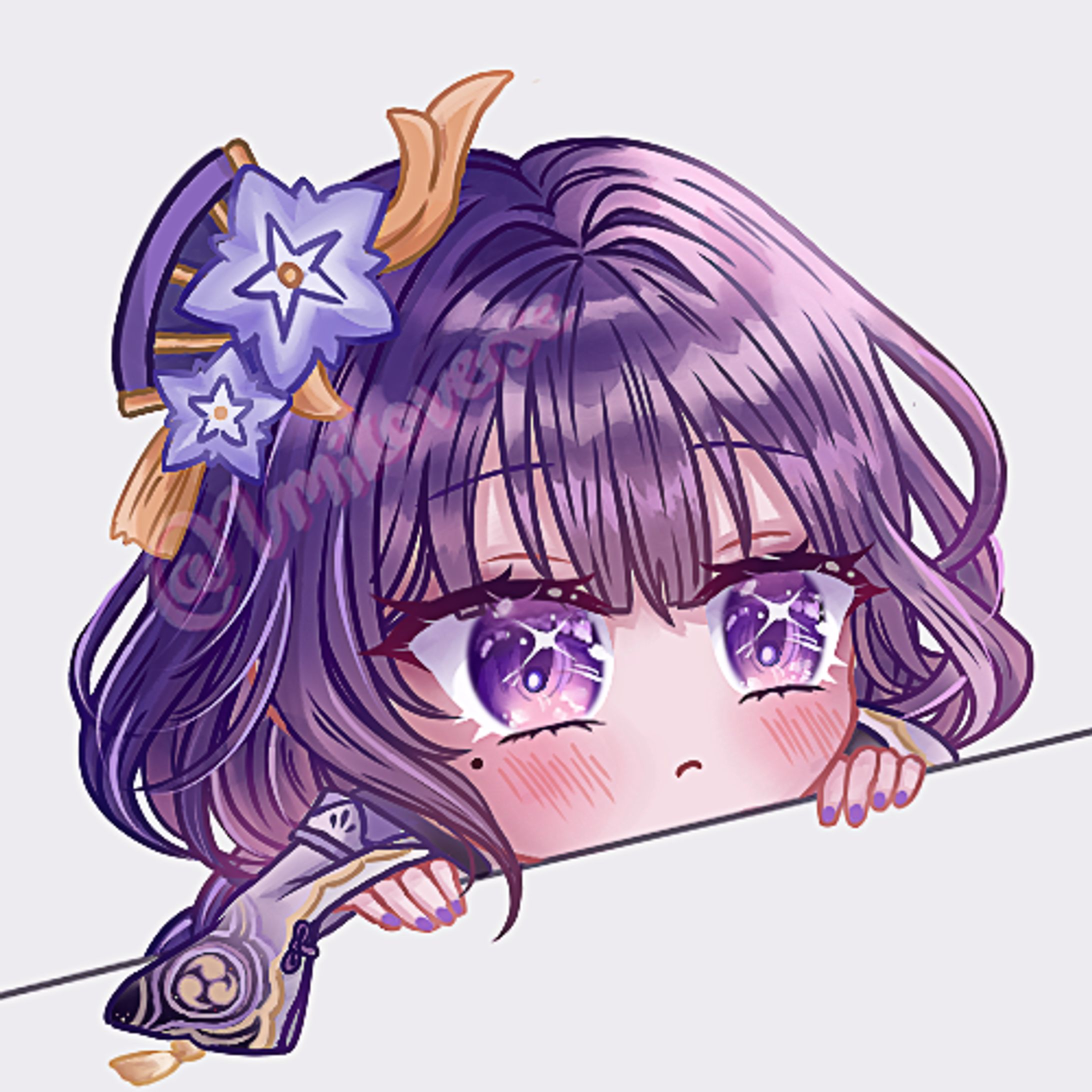 Genshin Impact Raiden Shogun Chibi Profile Picture-1