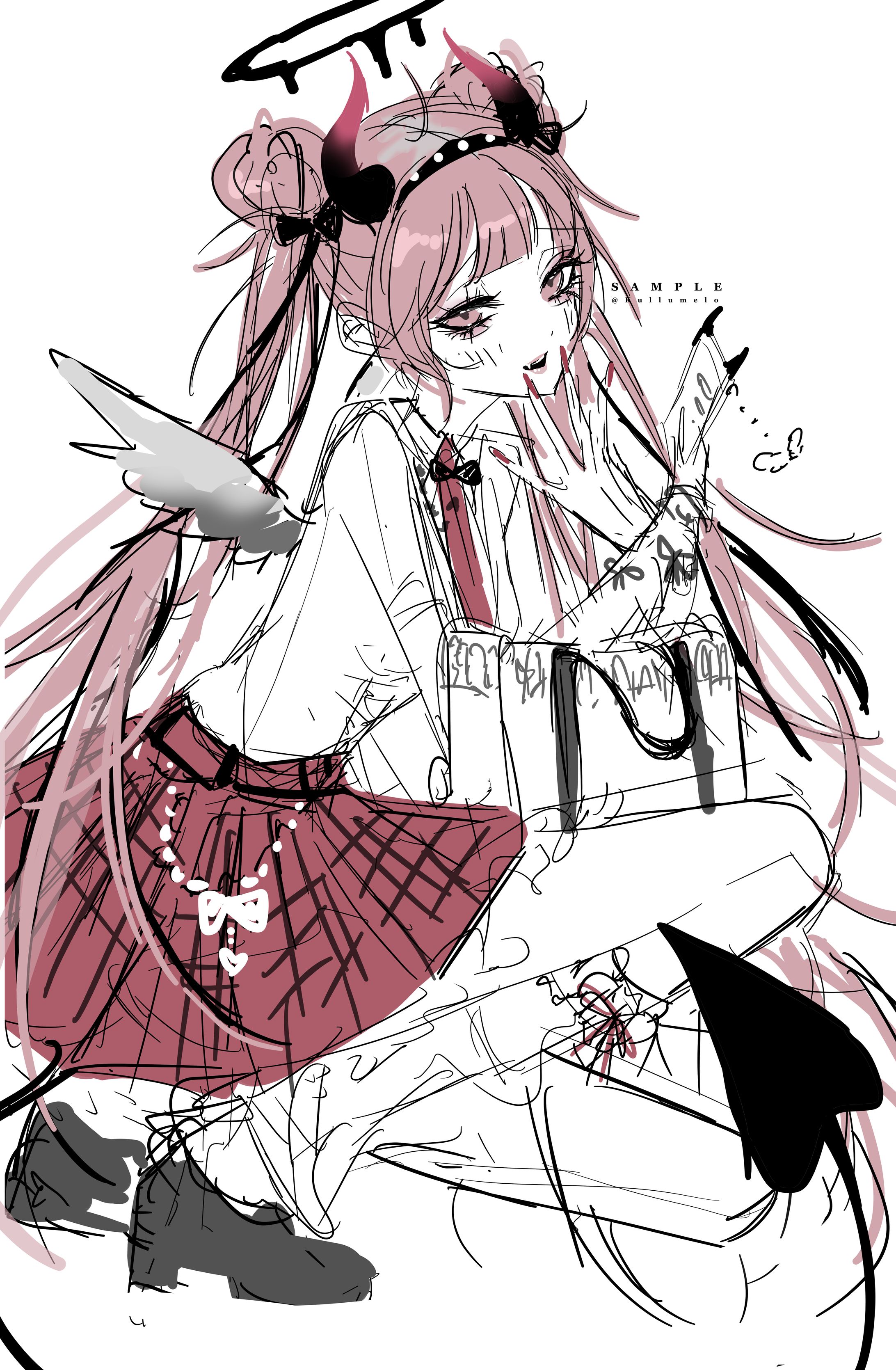 ୨୧┊︎works┊︎ らち様┊︎ラフ・進捗-1