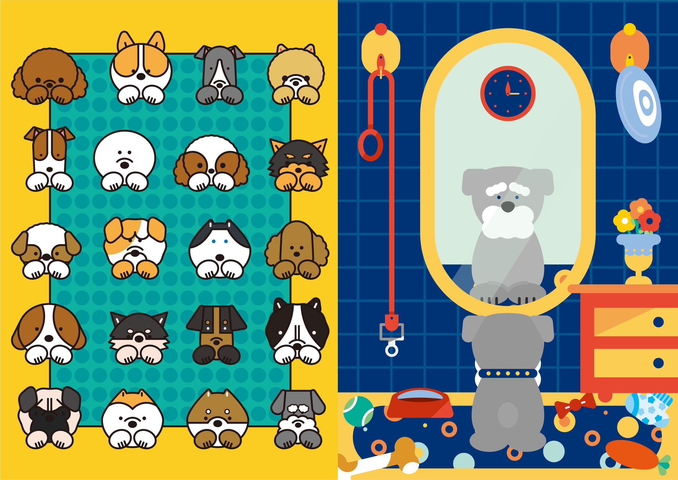 【グラフィックデザイン】犬展展示用イラスト-1