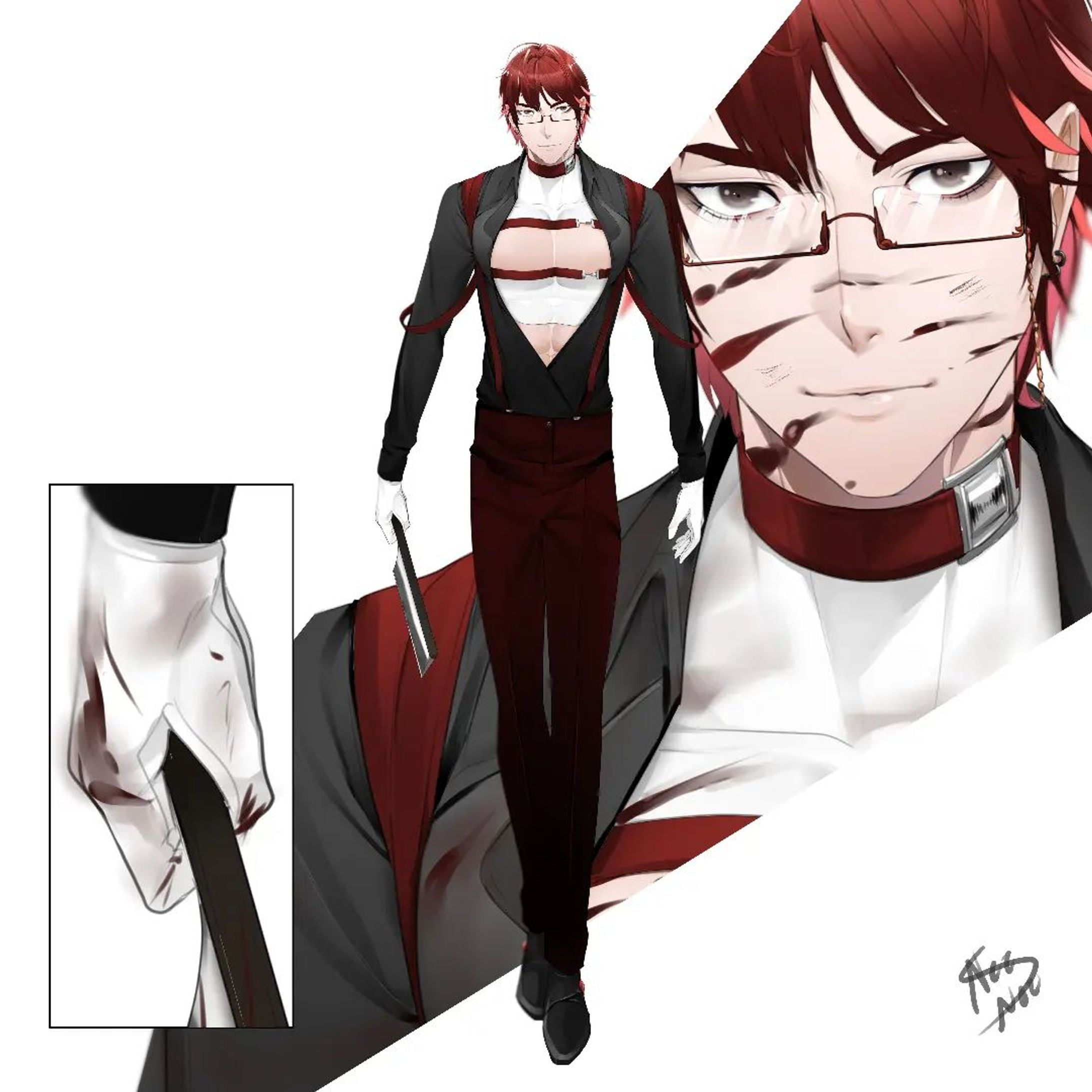 Another #commission finished~

I enjoy a lot drawing blood~♡

#anime #manga #ikemen #otome #oc #visualnovel #blood-1