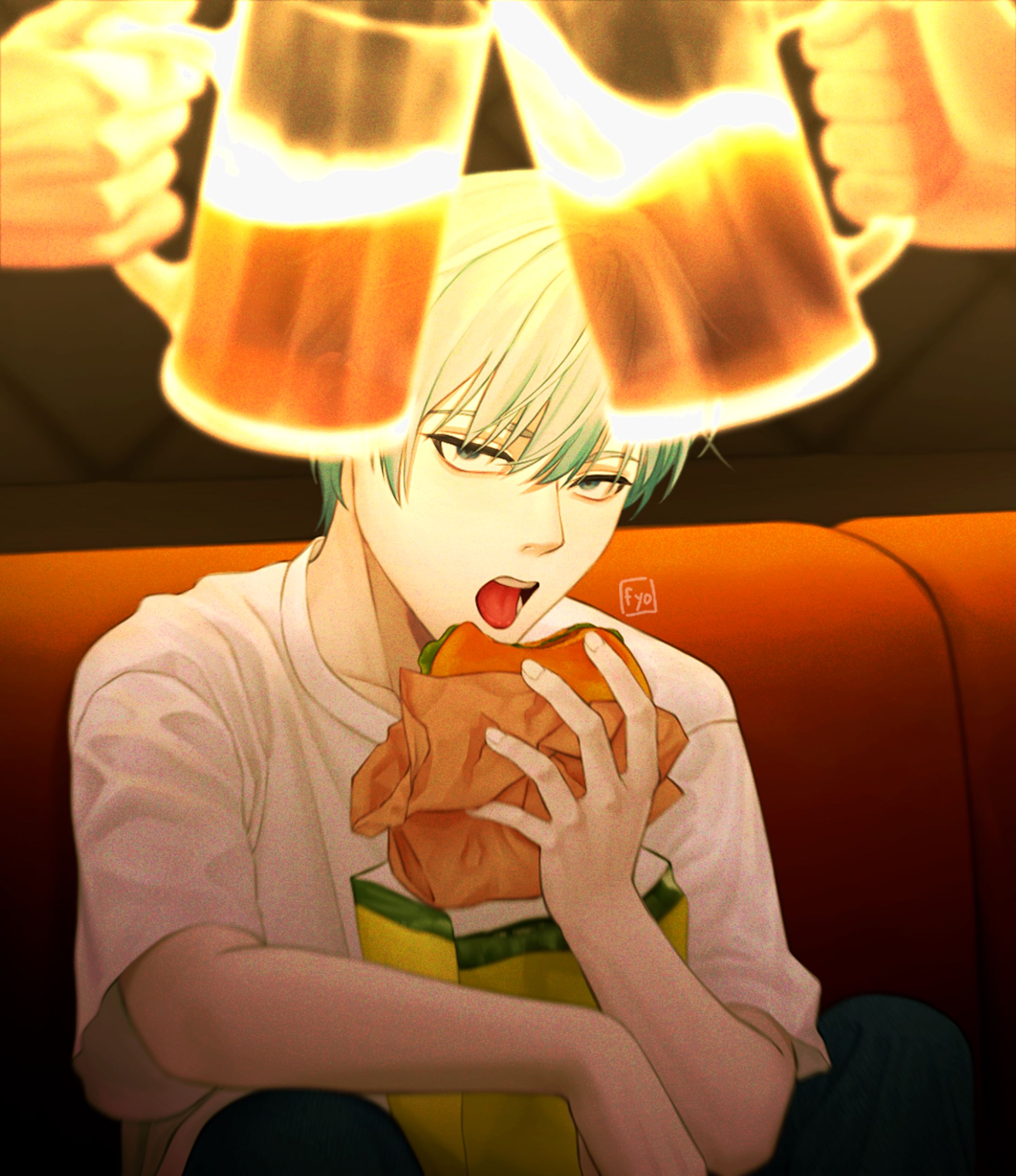 OC┃Stay healty (no alcohol but eating junk food)-1