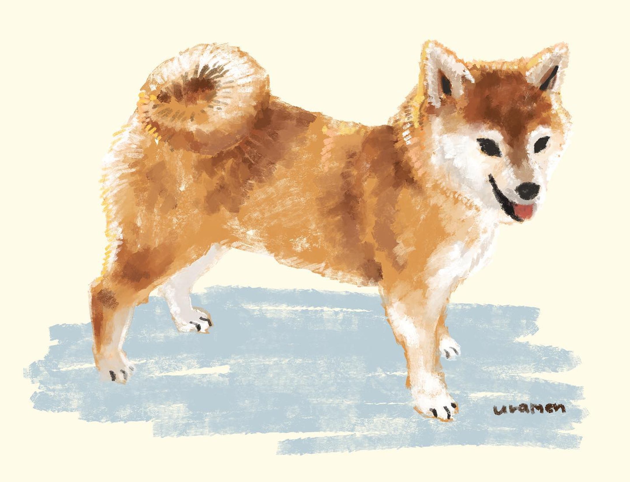 友達の家のイッヌ
#illustration #art #イラストレーション #習作 #しば犬 #柴犬  #animal  #dog-1