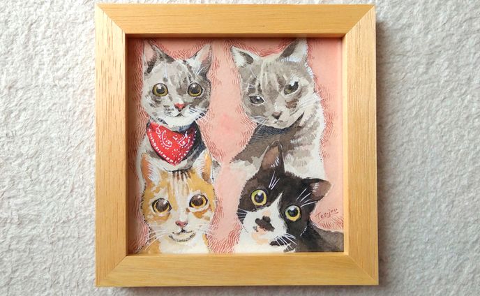 ねこちゃんの似顔絵