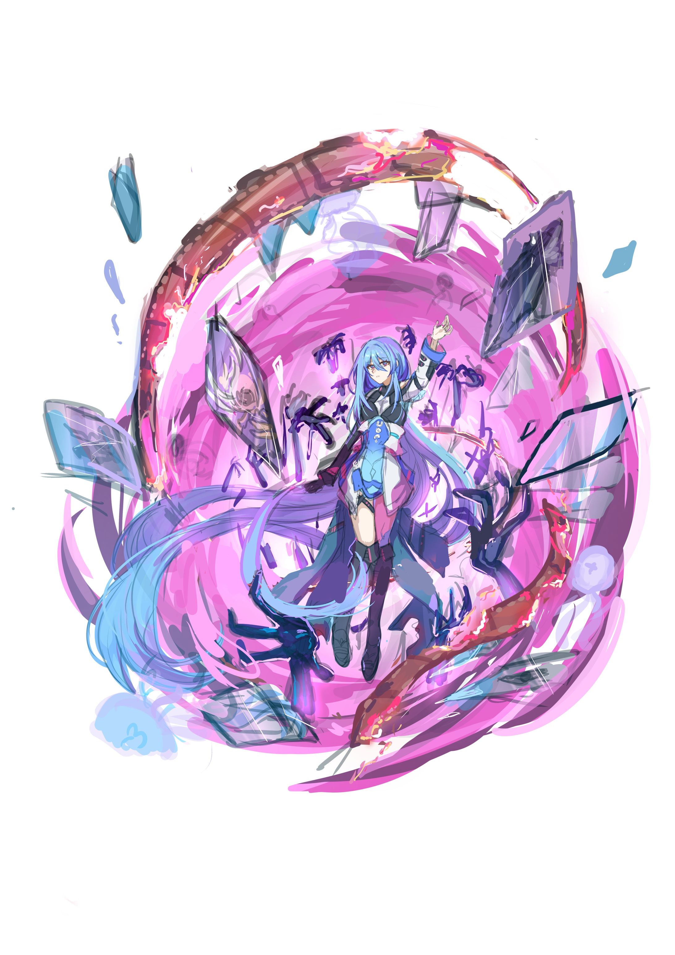 ヴィネット風イラスト(ラフ)-1