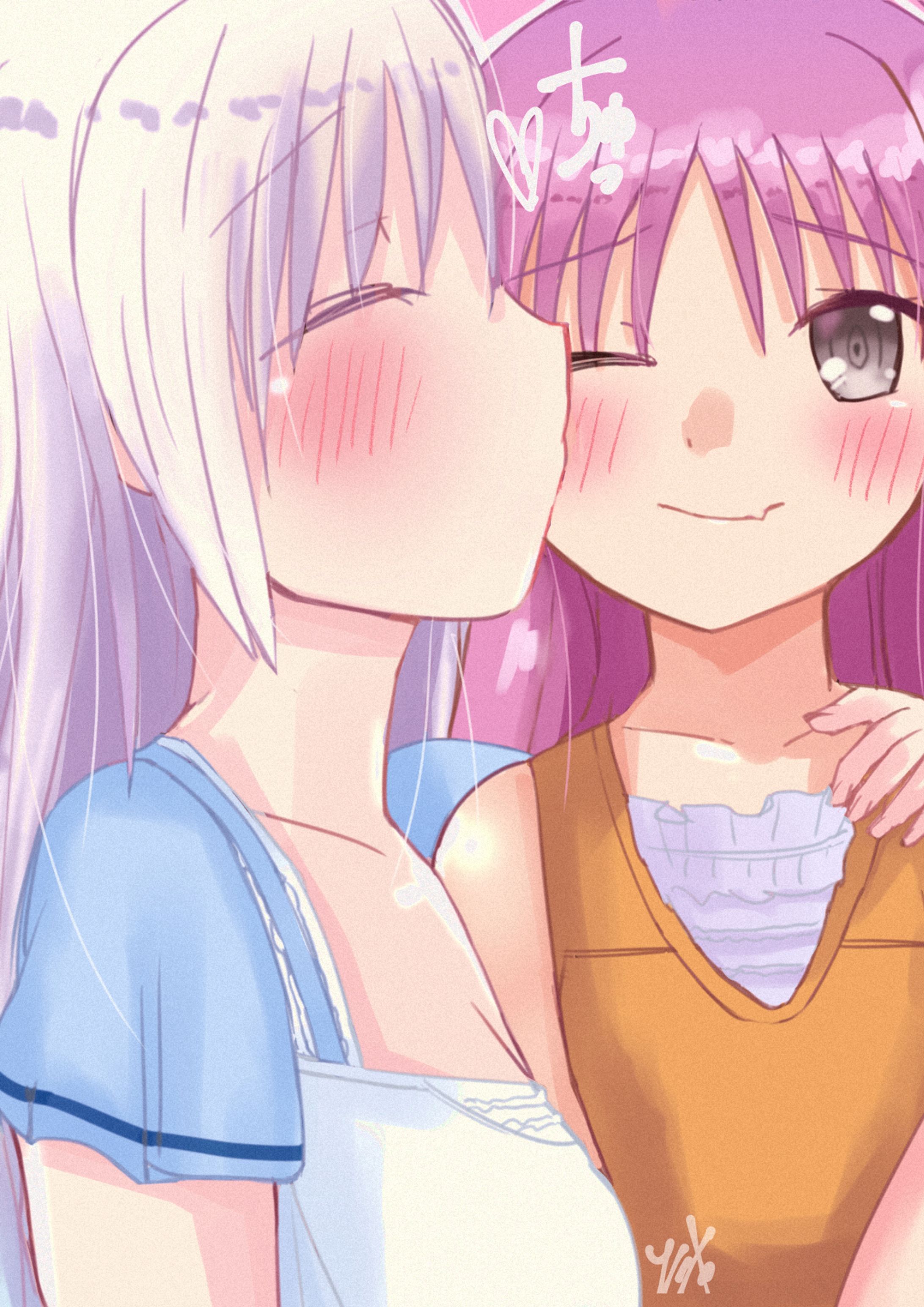 ワンドロ　しろはからうみちゃんにキス-1