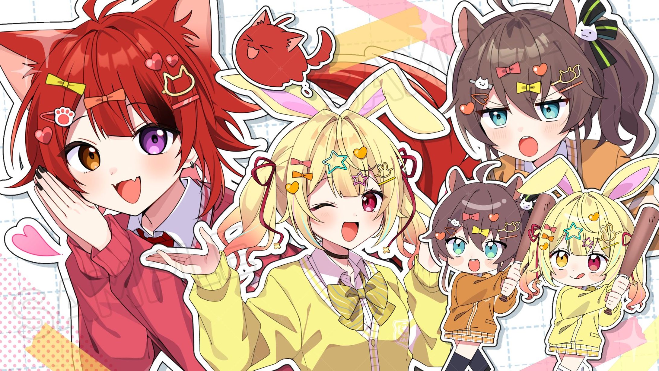 あにぱに！オリジナル曲「恋の三角関係値」MVイラスト-1