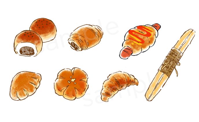 パン、通常等身イラスト