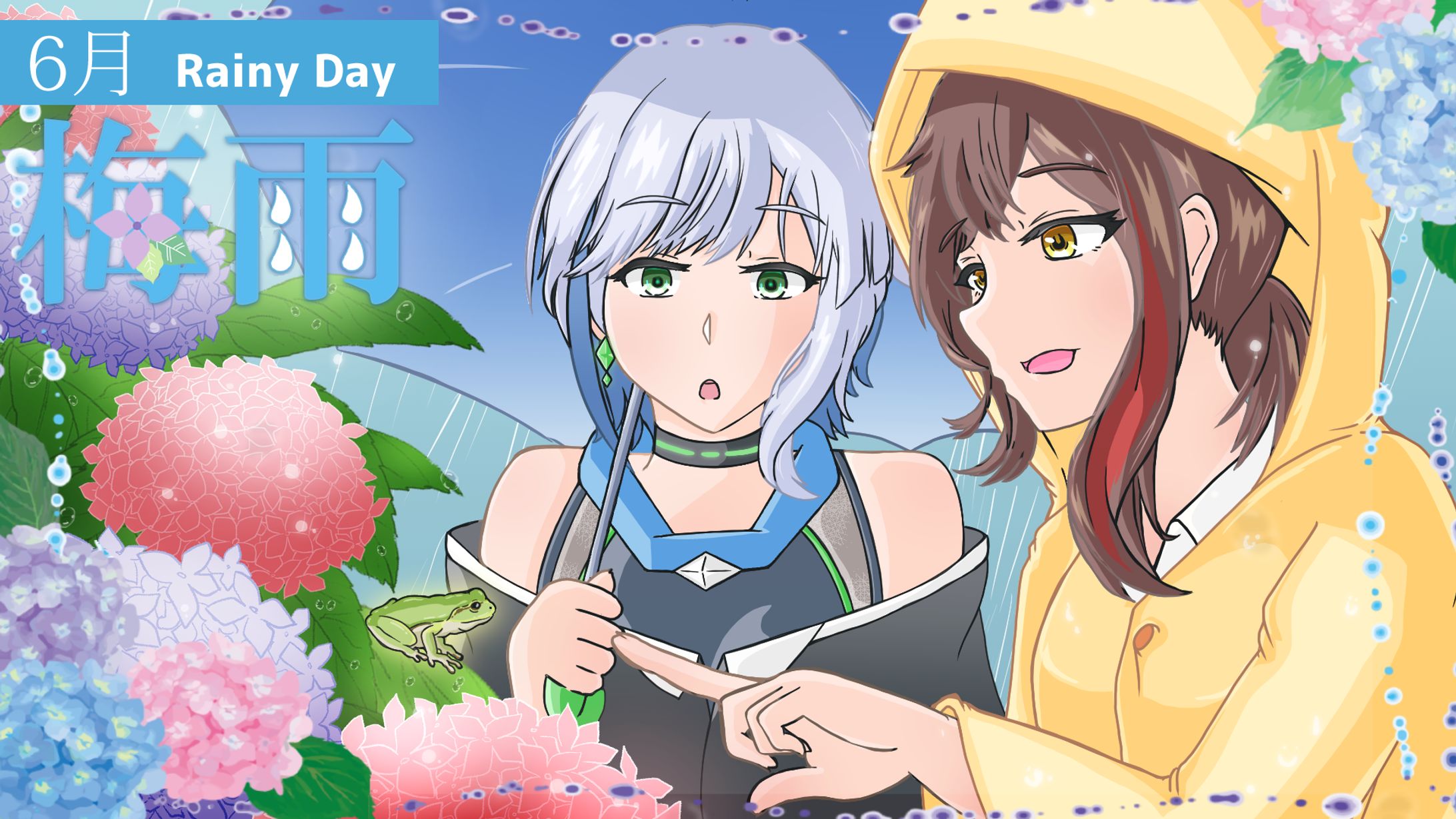 テクノ少女季節イラスト季節イラスト（2022年6月）-1