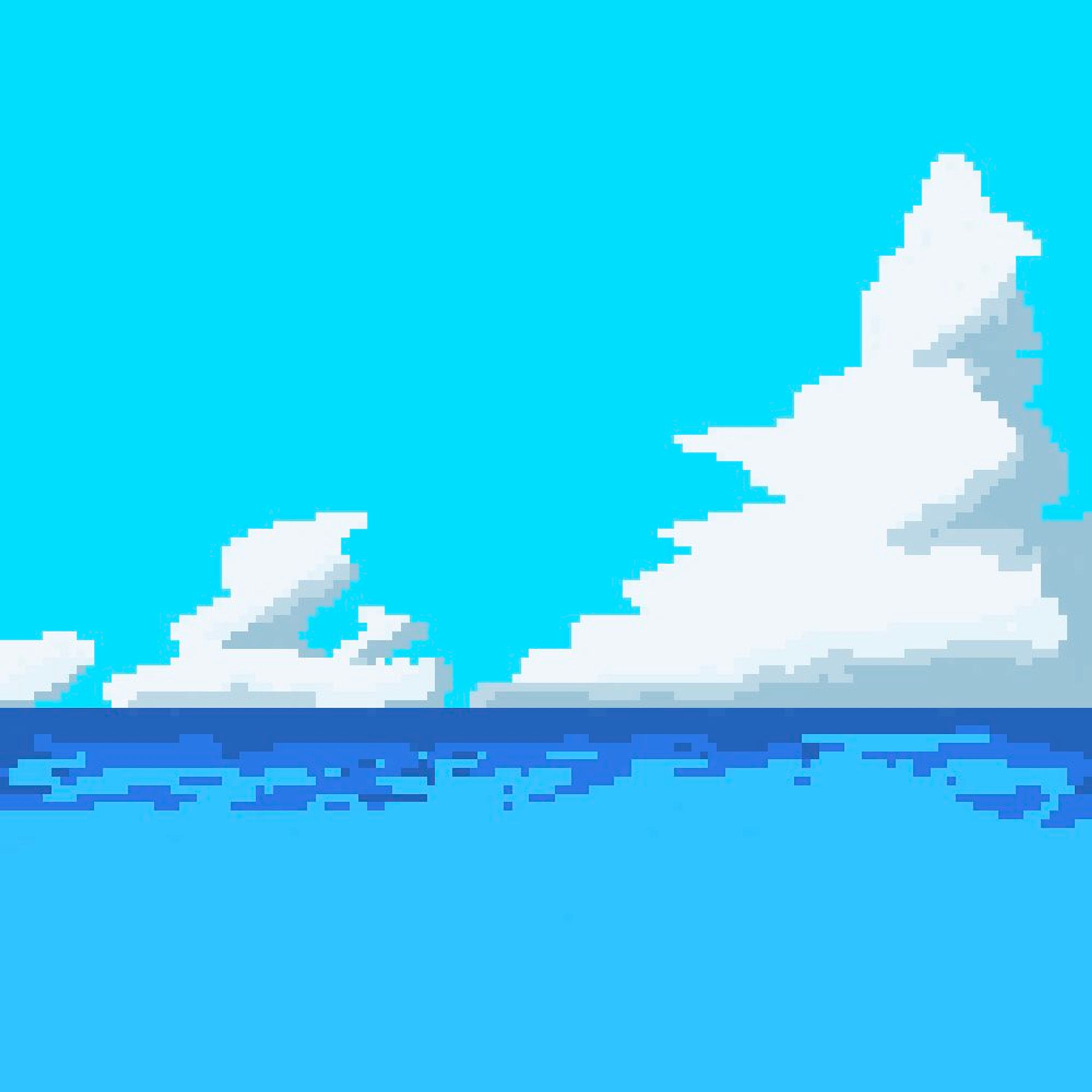 【ドット絵】夏の海 空-1
