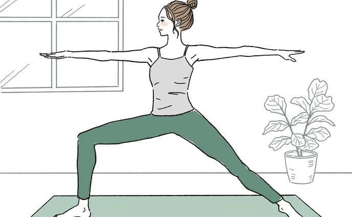 YOGAをする女性