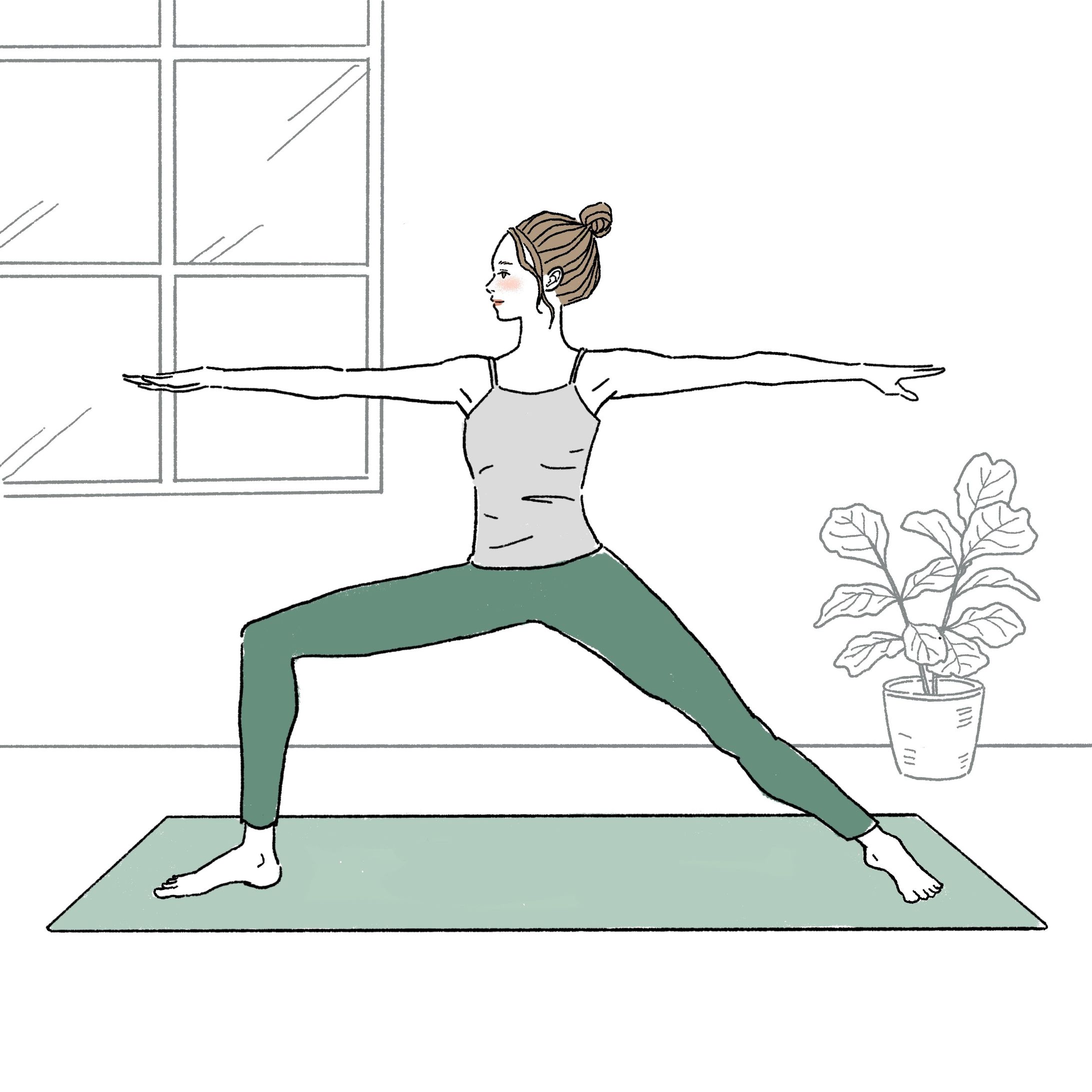 YOGAをする女性-1