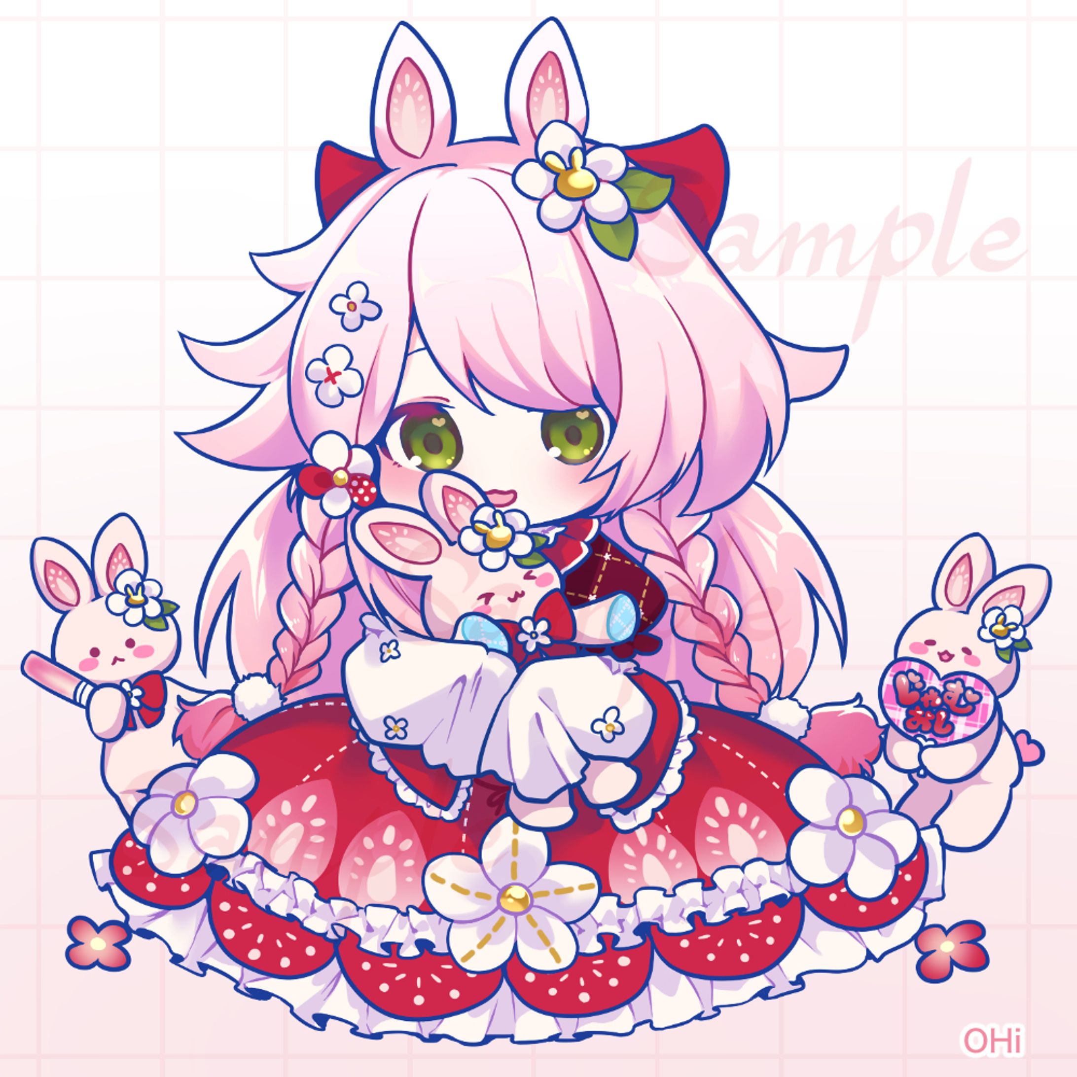 ミニキャライラスト（兎原じゃむ様）-1