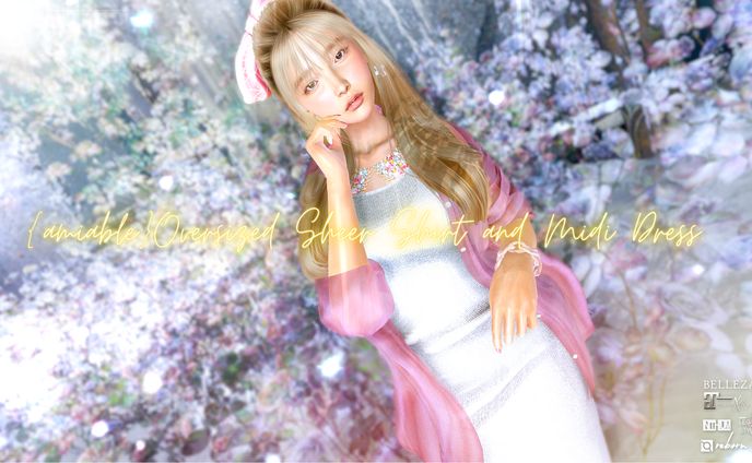 {amiable}Oversized Sheer Shirt & Midi Dress＠the C88(Special SALE).