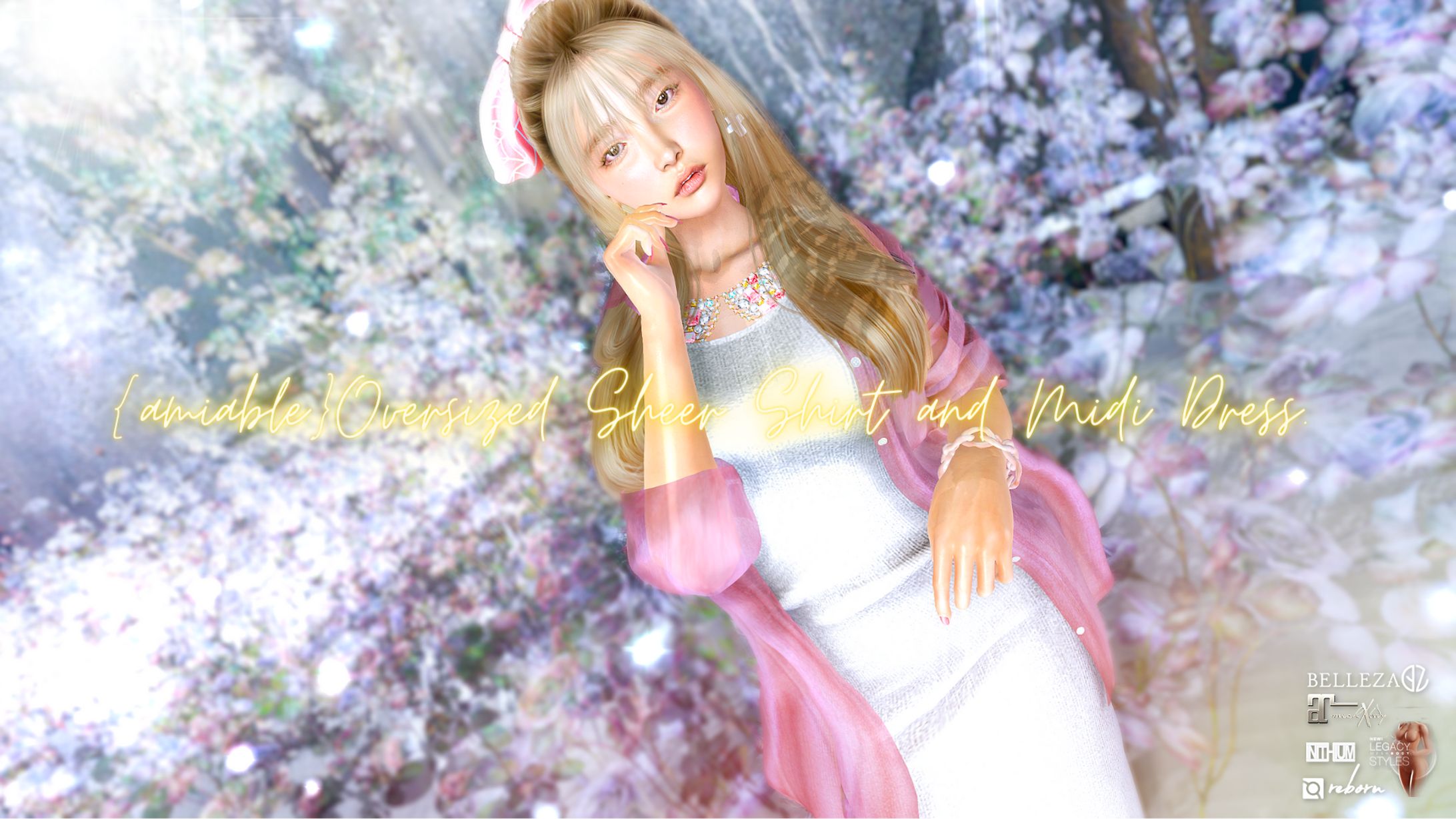 {amiable}Oversized Sheer Shirt & Midi Dress＠the C88(Special SALE).-1