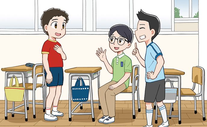 令和６年度　小学校教科書道徳3年「きまりはだれのため？」イラスト制作