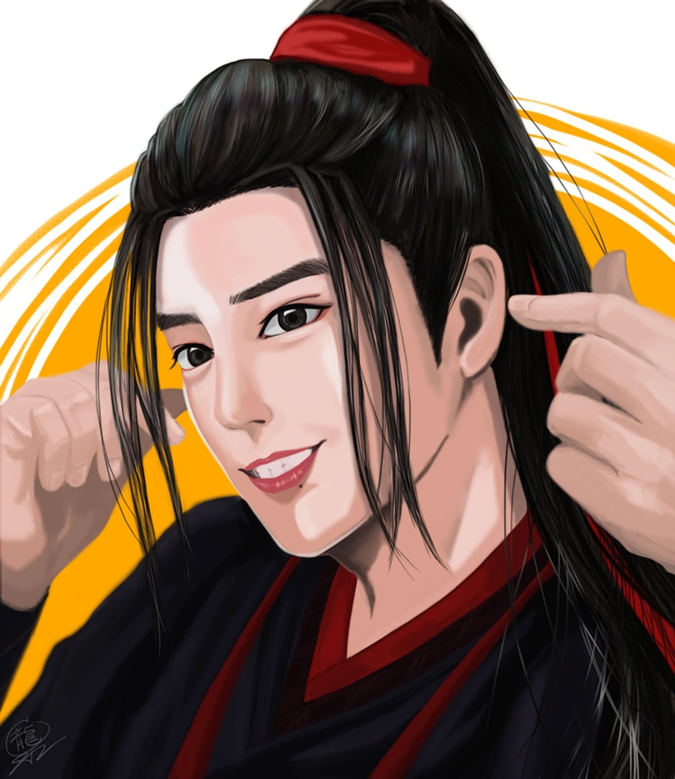 趣味絵（３枚目線画）-1