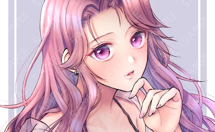 SNSアイコン　ピンク髪の女の子